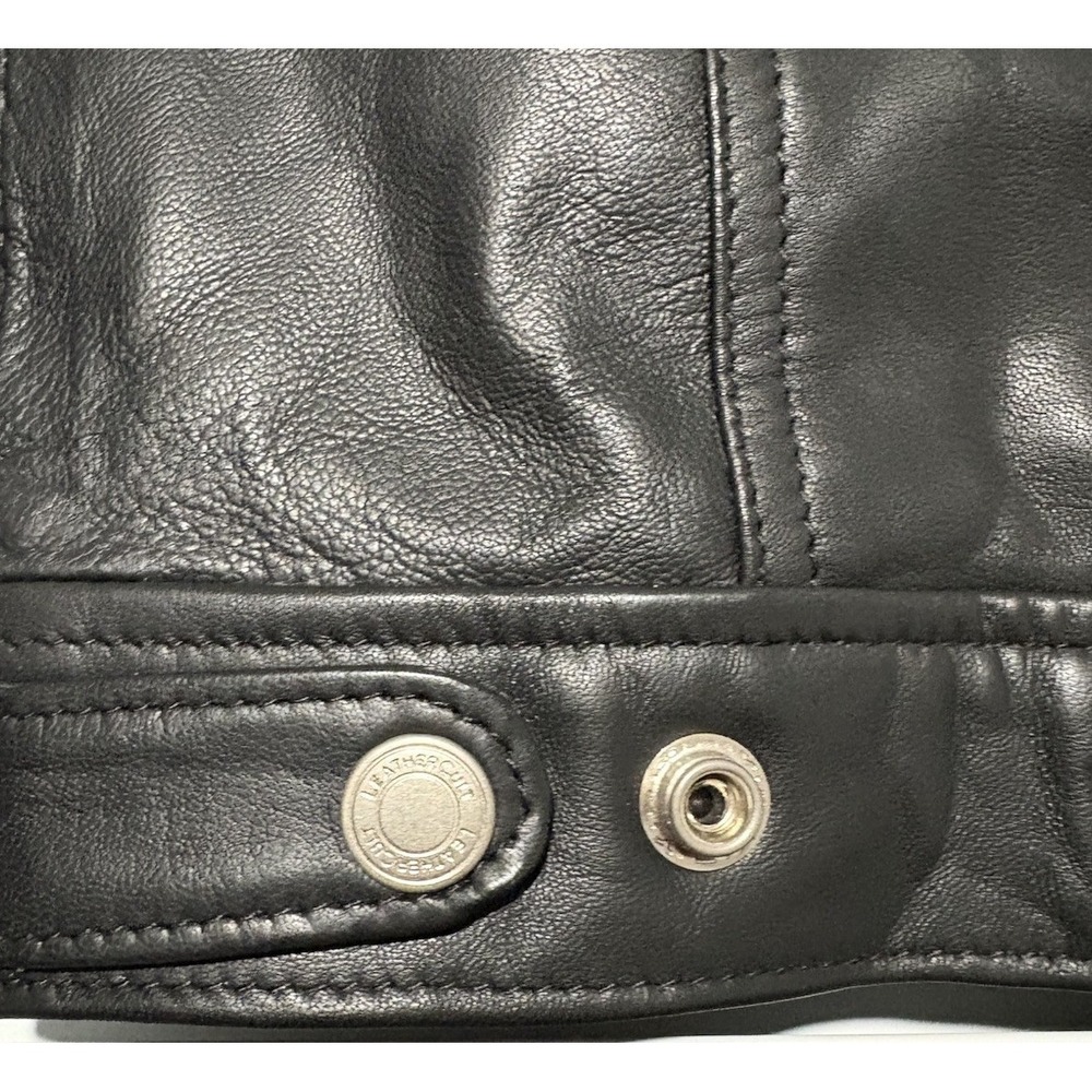 Leather Cult Handcrafted SOFT Black Genuine Leather Jacket Zippered Pockets Mint - Picture 6 of 16